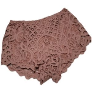 Free People Adella Crochet Lace Shorts in Ballet X-Small